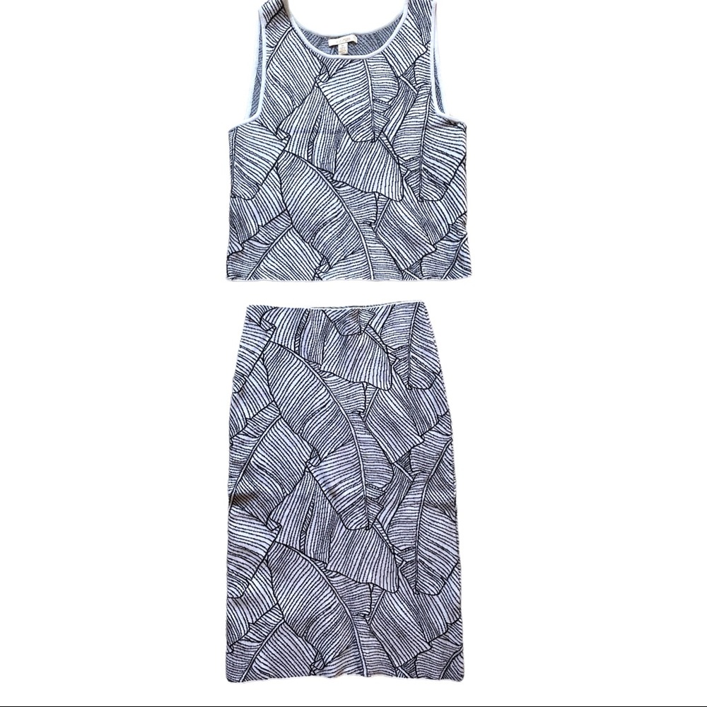 Two Piece Ella Moss Stretchy Cropped Top and Skirt